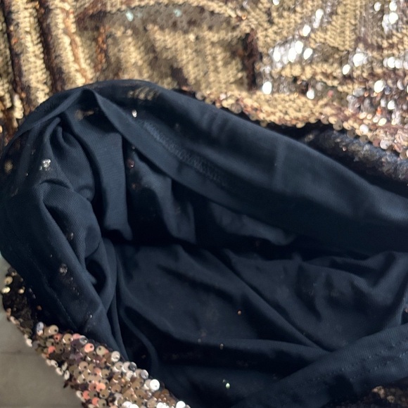 Vici Shimmering Copper Sequin Blouse - Picture 5 of 6